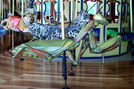 Carousel Works Praying Mantis and Snow Leopard Cub