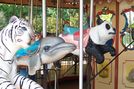 (L-R) White Tiger, Dolphin, and Giant Panda