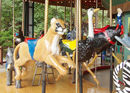 Carousel Works Lioness, Ostrich, and Cassowary