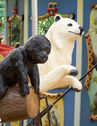 (L-R) Baby Gorilla and Polar Bear