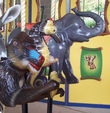 Carousel Works Mandrill, Seahorse, and Elephant