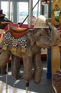 Baby Elephant  by Carousel Works ... wearing a hat designed for the Elephant House at the Cincinnati Zoo