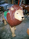 New Carved Lion Stander