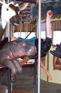 Carousel Works Okapi, Hippopotamus, and Ostrich