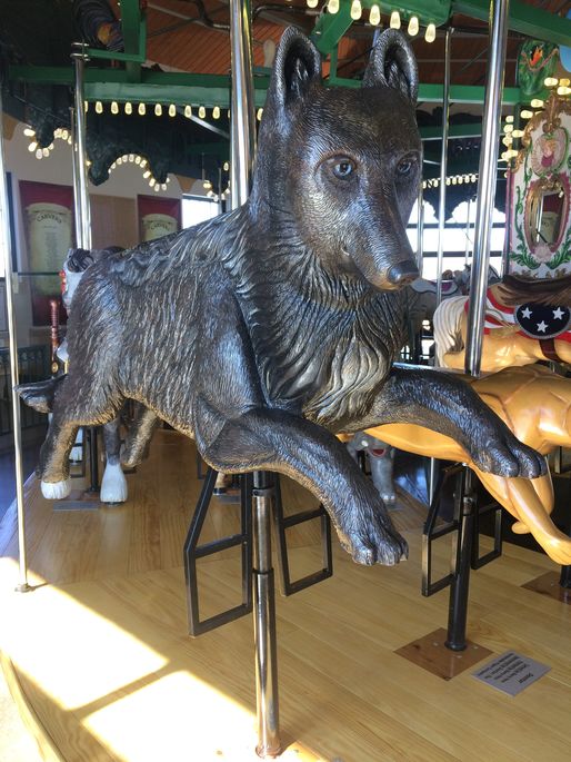 National Carousel Association - Kingsport Carousel - New Carved Wolf Jumper