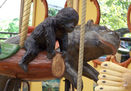 Carousel Works Gorilla on a Log and Hippopotamus