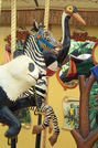 Carousel Works Giant Panda, Zebra, and Stork