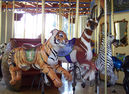 Carousel Works Tiger, Pronghorn Antelope, Zebra, and Scarab