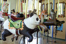 Carousel Works Panda, Kangaroo, Owl, and Radiated Tortoise