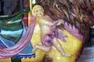 Carousel Works Lion Carving Detail