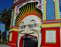 The restored entrance to Luna Park, Melbourne, Australia