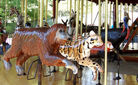 Carousel Works Orangutan, Clouded Leopard, Red Panda, and Cassowary