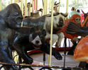 Carousel Works Gorilla, Black Bear, Takin, and Golden Lion Tamarin