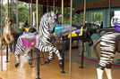Carousel Works Zebra, Dolphin, and Sloth Bear