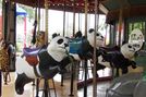 Carousel Works Giant Panda and Panda Cubs