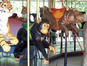 Carousel Works Tiger, Chimpanzee, and Hippo